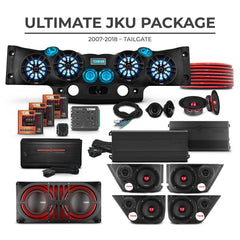 Jeep JKU 2007-2018 Ultimate Package – Loaded Sound Bar, Door Panels, Tailgate Subwoofers & Amplifiers - DS18
