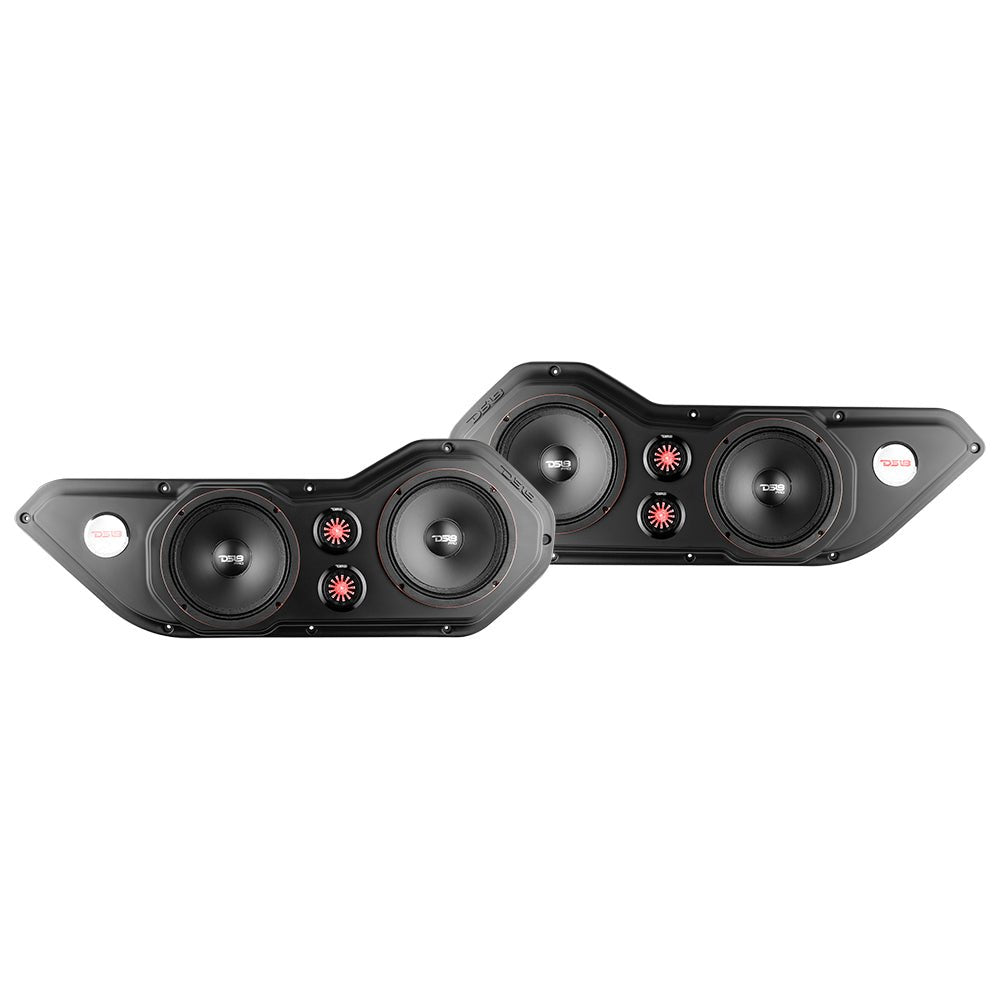 DS18 JL-FD-LR JL/JLU/JT(GLADIATOR) Front Door Panel 2 x 6.5" Speakers + 2 x 1" Tweeters with Custom Bar Handle - DS18