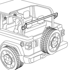 Tower Speaker Mounting Tube for Jeep Wrangler JL 2-Door Hardtop (2018–2023) - DS18