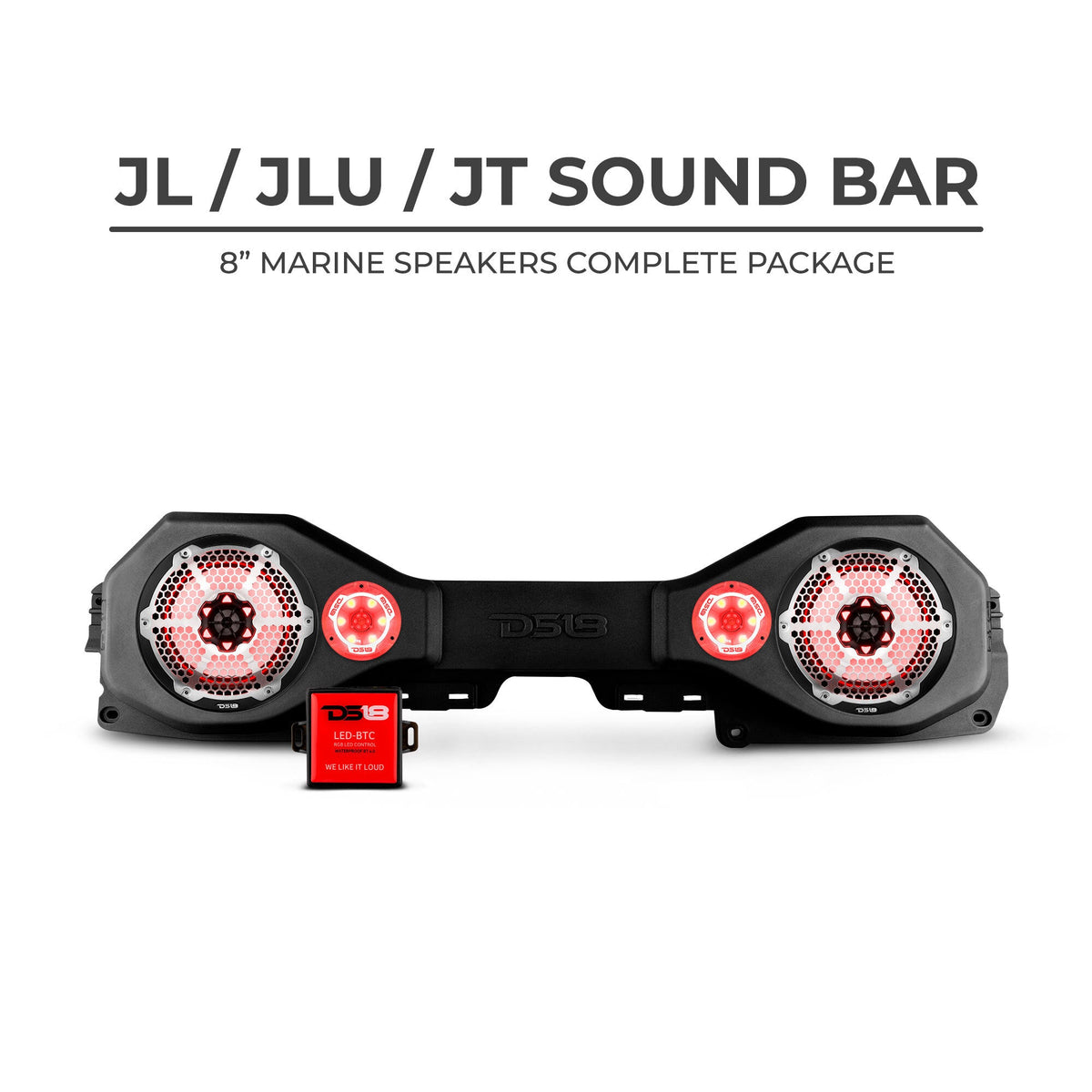 DS18 Jeep JL/JLU/JT Plug & Play Sound Bar Package - DS18