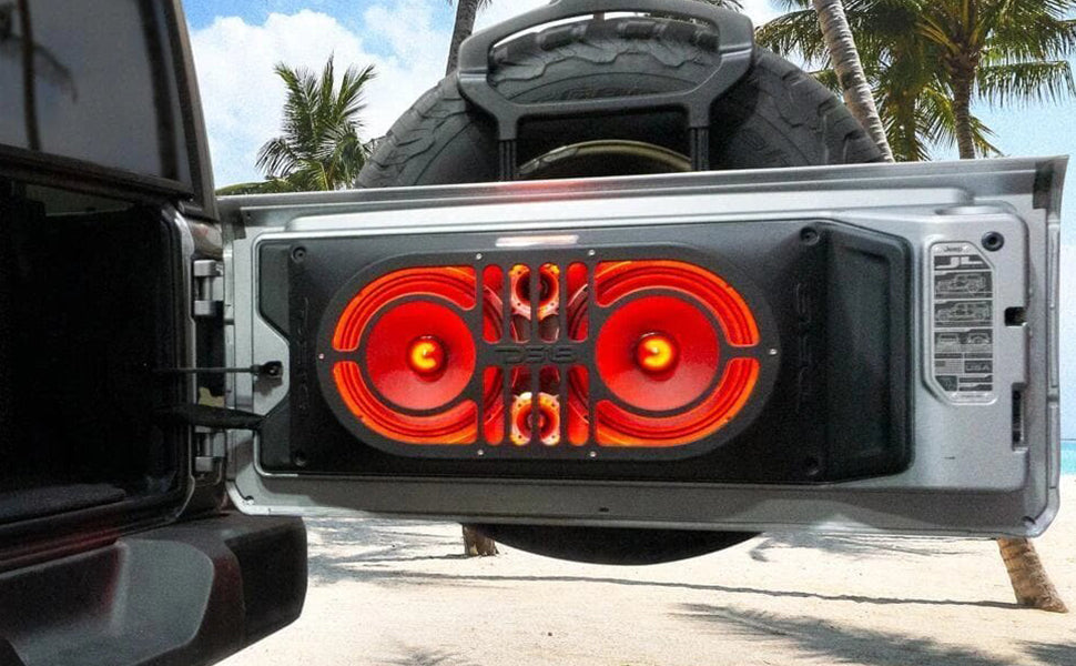 Jeep TJ,JK/JKU,JL/JLU Tailgate Loudspeaker Enclosure for 2 X 10" and 2 x 3" Tweeters - DS18