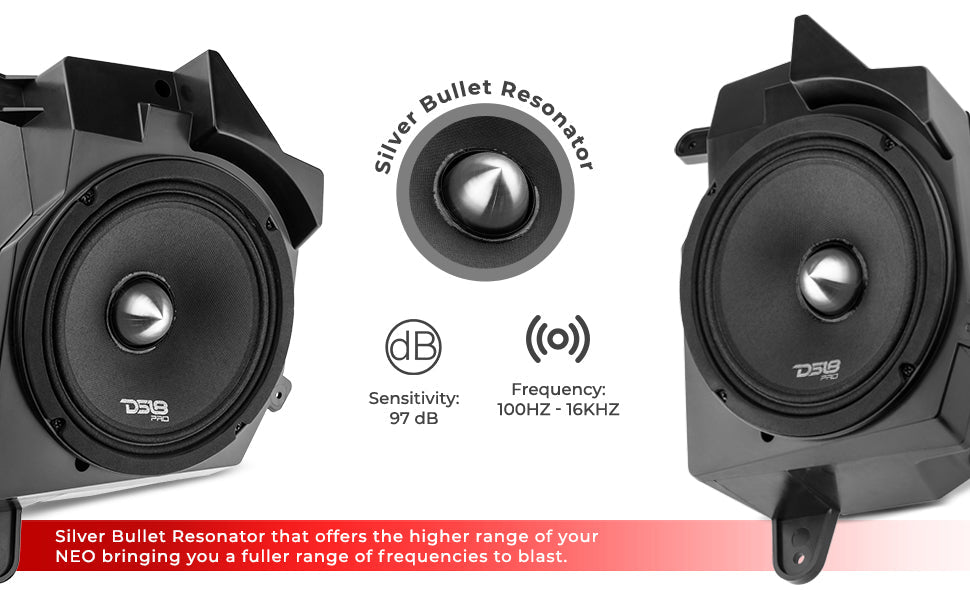 Jeep JL/JLU/JT Dash Enclosure – Loaded 6.5” Left & Right with PRO-FR6NEO, 225W RMS - DS18