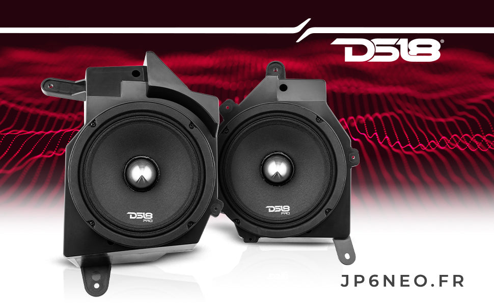 Jeep JL/JLU/JT Dash Enclosure – Loaded 6.5” Left & Right with PRO-FR6NEO, 225W RMS - DS18