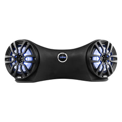 Dual 8" Marine Flat Mount Sound Bar Enclosure with LED RGB Lights 250 Watts Rms (NXL-8BK Included) - DS18