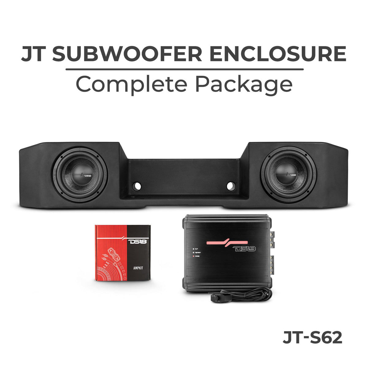 Complete Under Seat Subwoofer Enclosure Package for JT Gladiator Jeeps - DS18