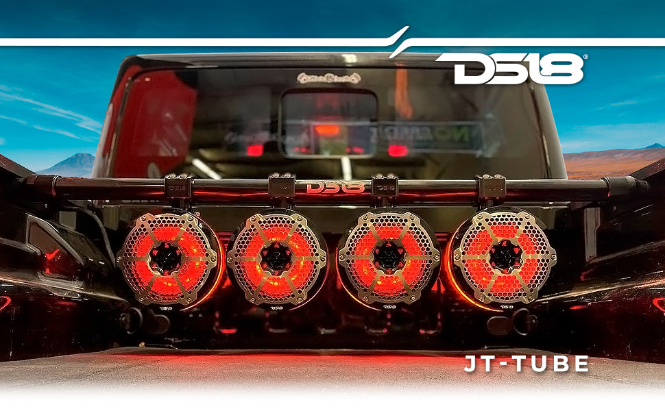 Jeep Gladiator JT Bed-Mounted Speaker Tower Bar | Adjustable Width | 2” Tube | Multi-Speaker Setup (Up to 8) - DS18