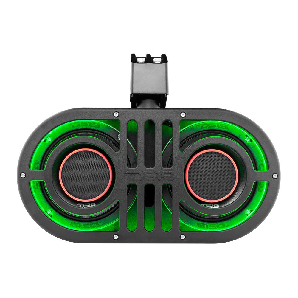 Dual 6.5" Marine and Powersports PRO Roll Cage Sound Bar System with Built in LED RGB Lights450 Watts Rms ( 2 x PRO-HY6.4B
