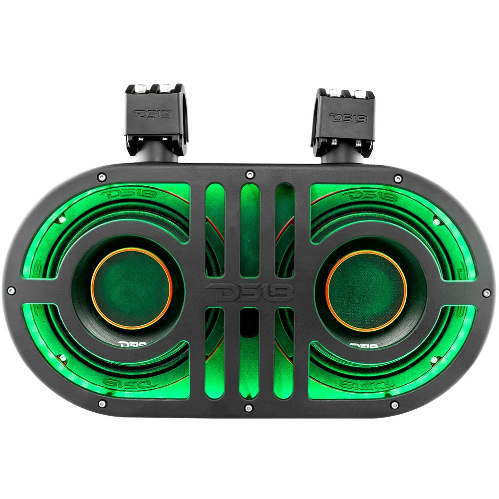 Dual 8" Marine and Powersports PRO Roll Cage Sound Bar System with Built in LED RGB Lights 500 Watts Rms ( 2 x PRO-HY8.4B