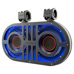Dual 8" Marine and Powersports PRO Roll Cage Sound Bar System with Built in LED RGB Lights 500 Watts Rms ( 2 x PRO-HY8.4B