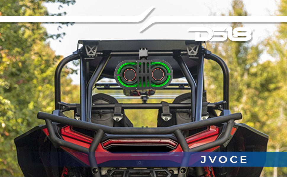 Dual 6.5" Marine and Powersports PRO Roll Cage Sound Bar System with Built in LED RGB Lights450 Watts Rms ( 2 x PRO-HY6.4B