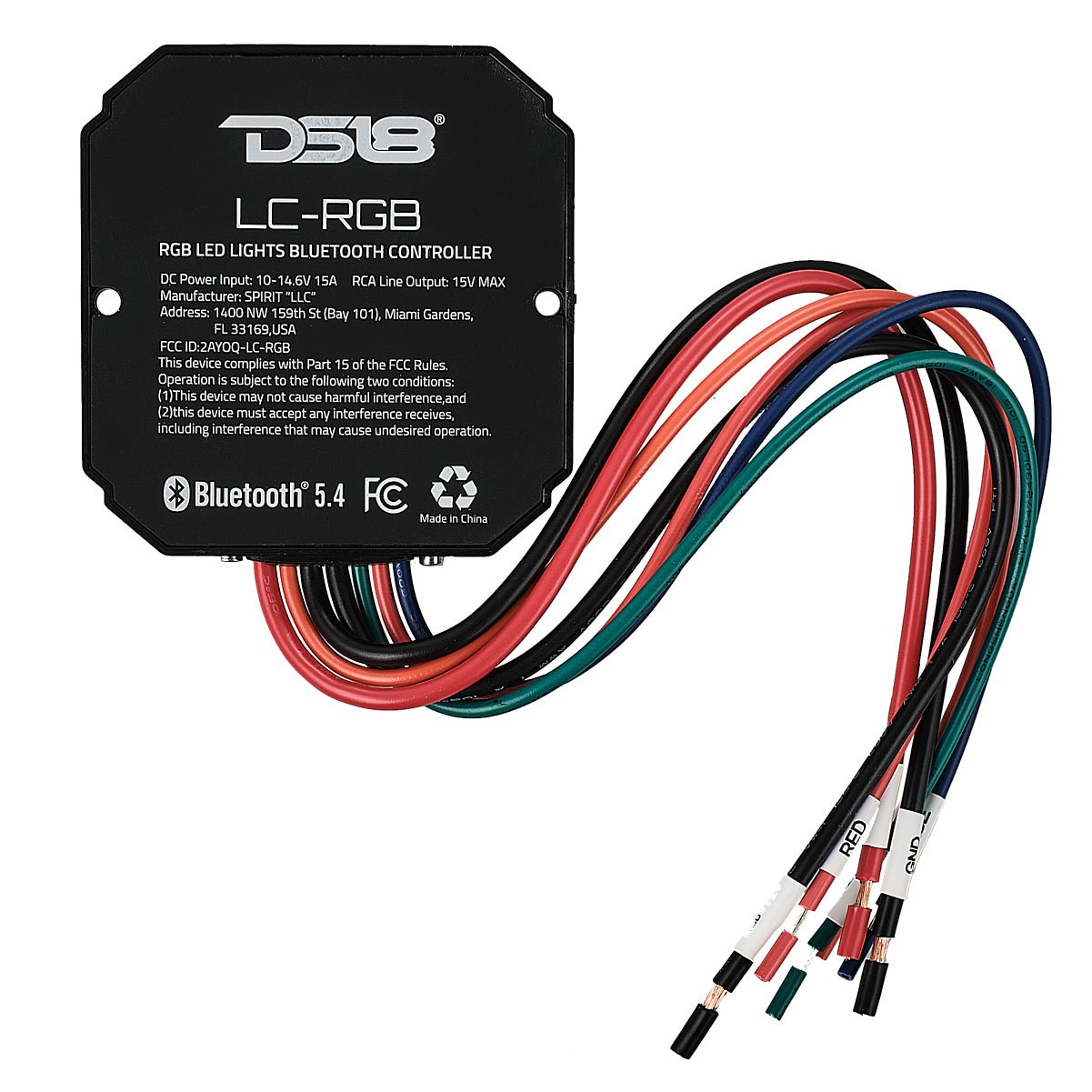 RGB-LED Lights Bluetooth 5.4 Controller | Water-Resistant IP66 - DS18