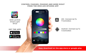 RGB LED Dream Digital Lights Chasing Bluetooth Control (Works with Android and IPhone) - DS18