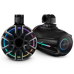 8" Marine Tower Speaker With Neodymium Magnet, Kevlar Cone, Compression Driver & Digital LED Lights | 200W RMS 4-Ohm - DS18