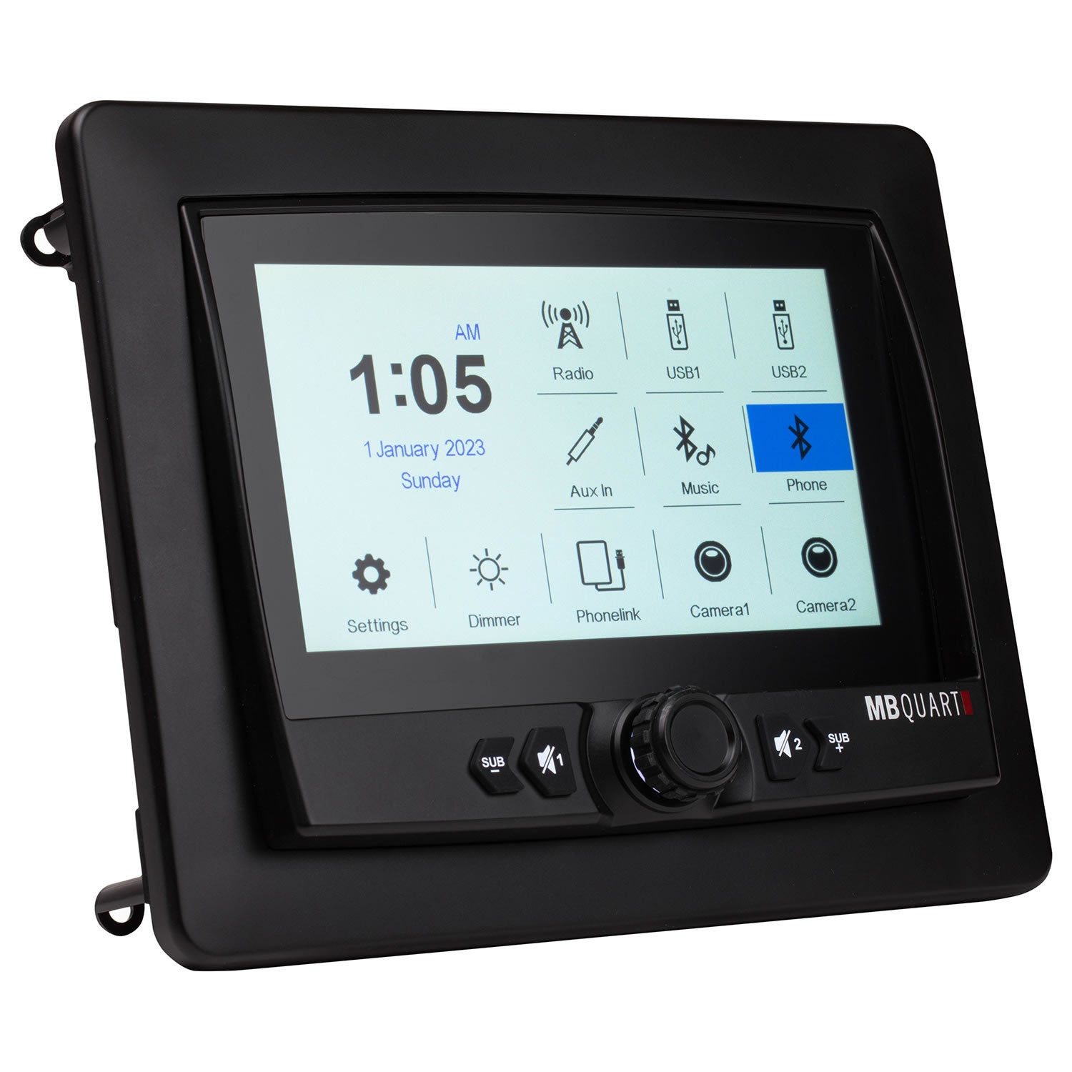 GMR-7V1.2 7 Inch Waterproof Touchscreen Wireless CarPlay Source Unit