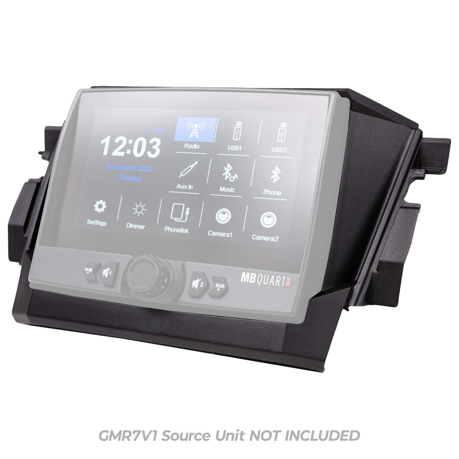 MBQRP-DASH-1 Polaris RZR Pro XP / Turbo R / Pro R 2020-2024 Tuned GMR-7V1 Source Unit Dash Installation Kit