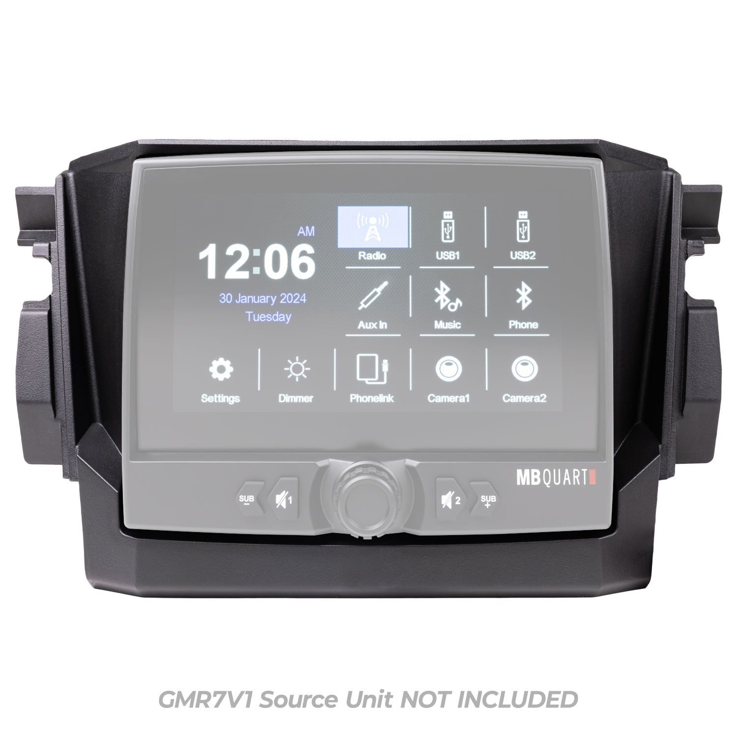 MBQRP-DASH-1 Polaris RZR Pro XP / Turbo R / Pro R 2020-2024 Tuned GMR-7V1 Source Unit Dash Installation Kit