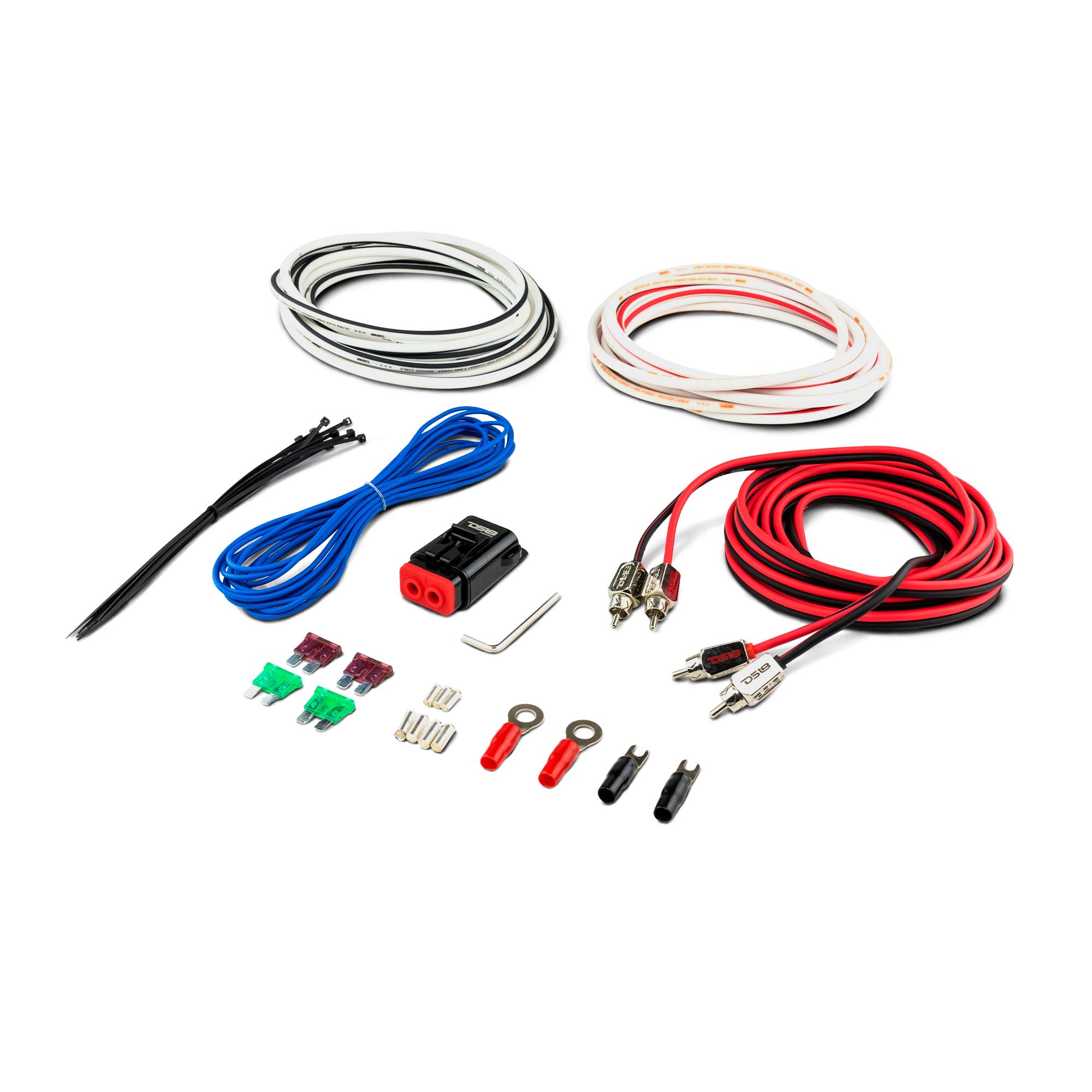 DS18 Better Marine Stereo Package 2 x 8” Speaker Tower | 1 x 2 Ch Amplifier | 1 x MOFCKIT8 and 1 x LED-BTC - DS18