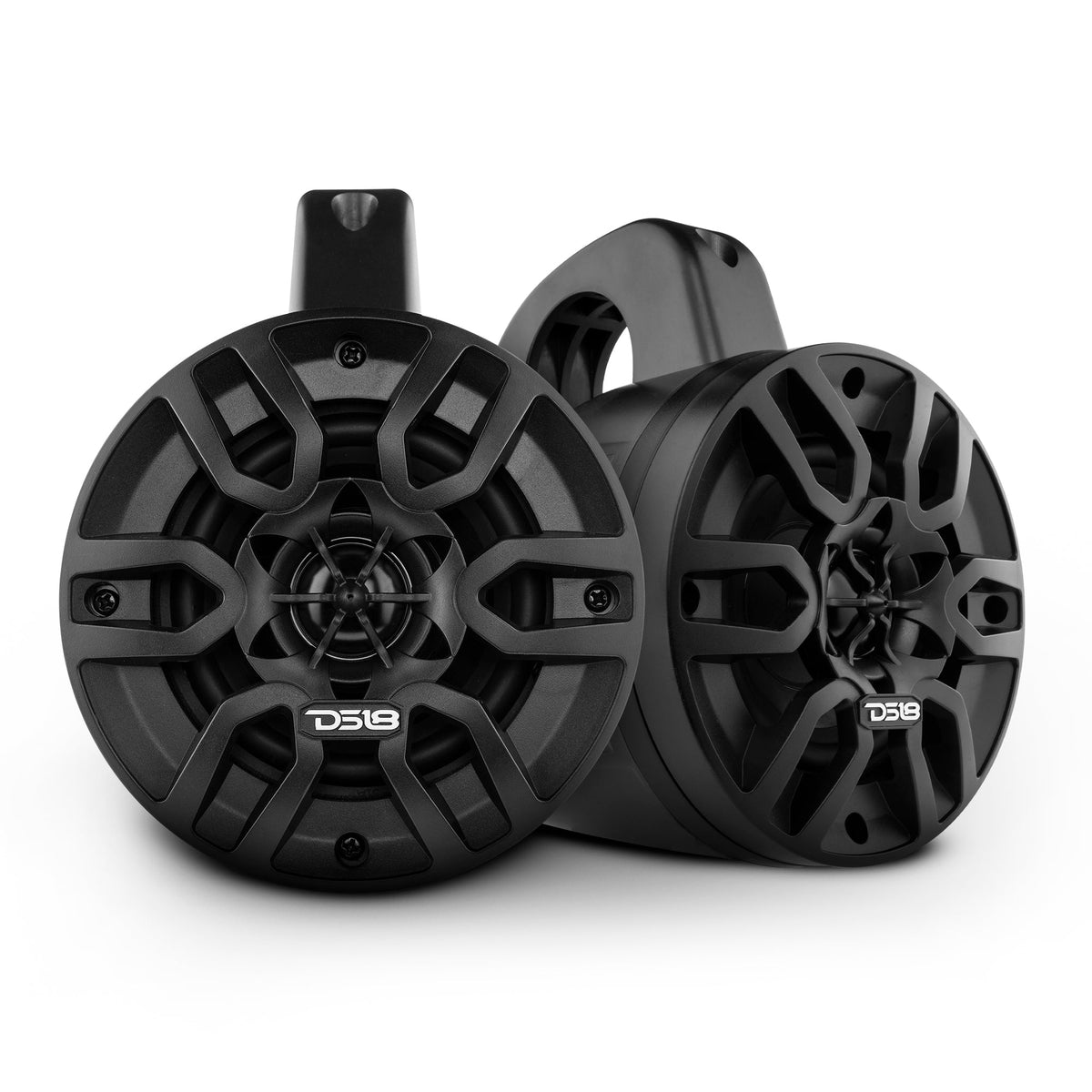 MP 4" Amplified With Bluetooth Wakeboard Tower Speakers 40 Watts Rms -Black - DS18