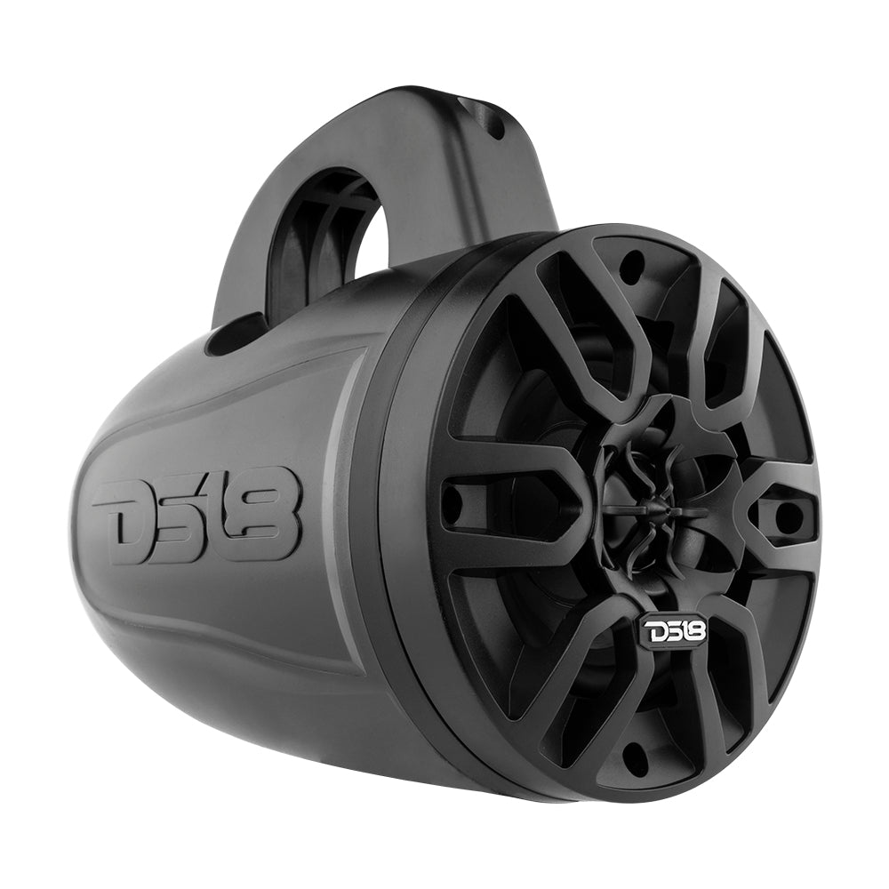 MP 4" Amplified With Bluetooth Wakeboard Tower Speakers 40 Watts Rms -Black - DS18