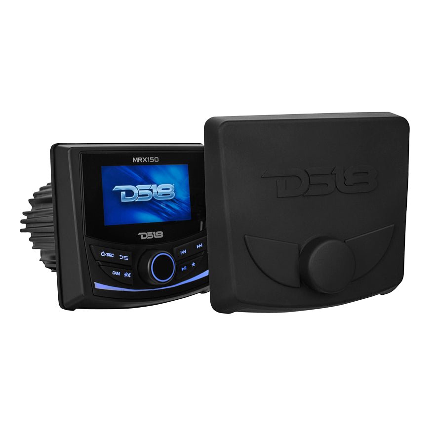Marine and Powersports Headunit 3" Color TFT screen , 2 Zones, 4 volts Output, BT, RDS 4 X 50 Watts - DS18