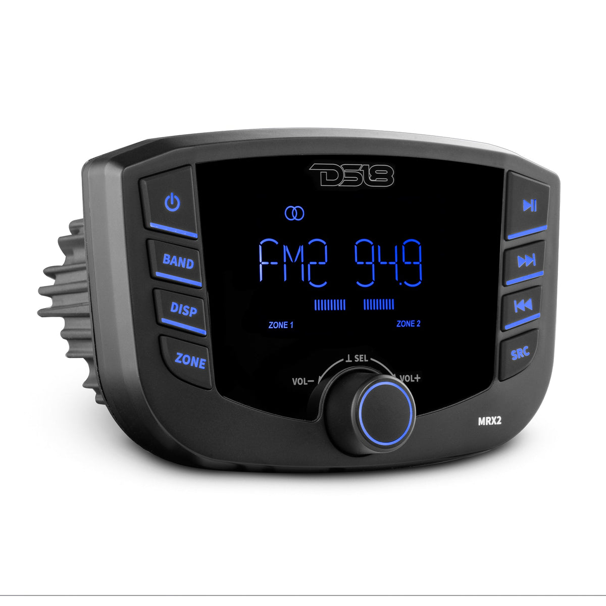Marine and Powersports Headunit 3" LCD screen , 2 Zones, 4 volts Output, BT, RDS 4X50 Watts - DS18