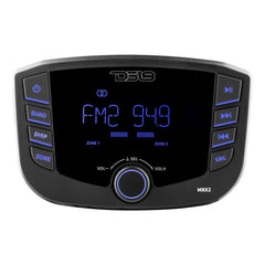Marine and Powersports Headunit 3" LCD screen , 2 Zones, 4 volts Output, BT, RDS 4X50 Watts - DS18
