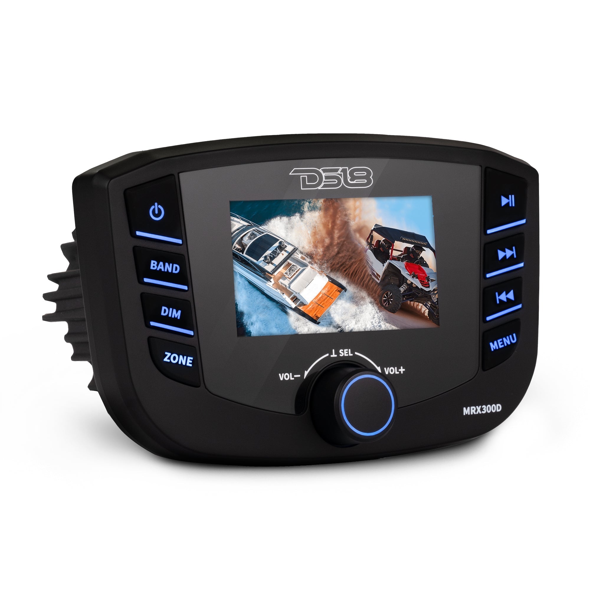 Marine Headunit TFT screen , 3 Zones, 4 volts Output, Bluetooth, RDS 4X50 Watts With DAB+ for Europe - DS18