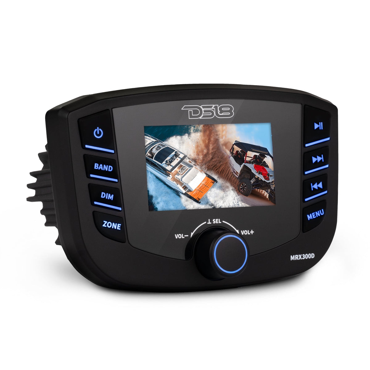 Marine Headunit TFT screen , 3 Zones, 4 volts Output, Bluetooth, RDS 4X50 Watts With DAB+ for Europe - DS18