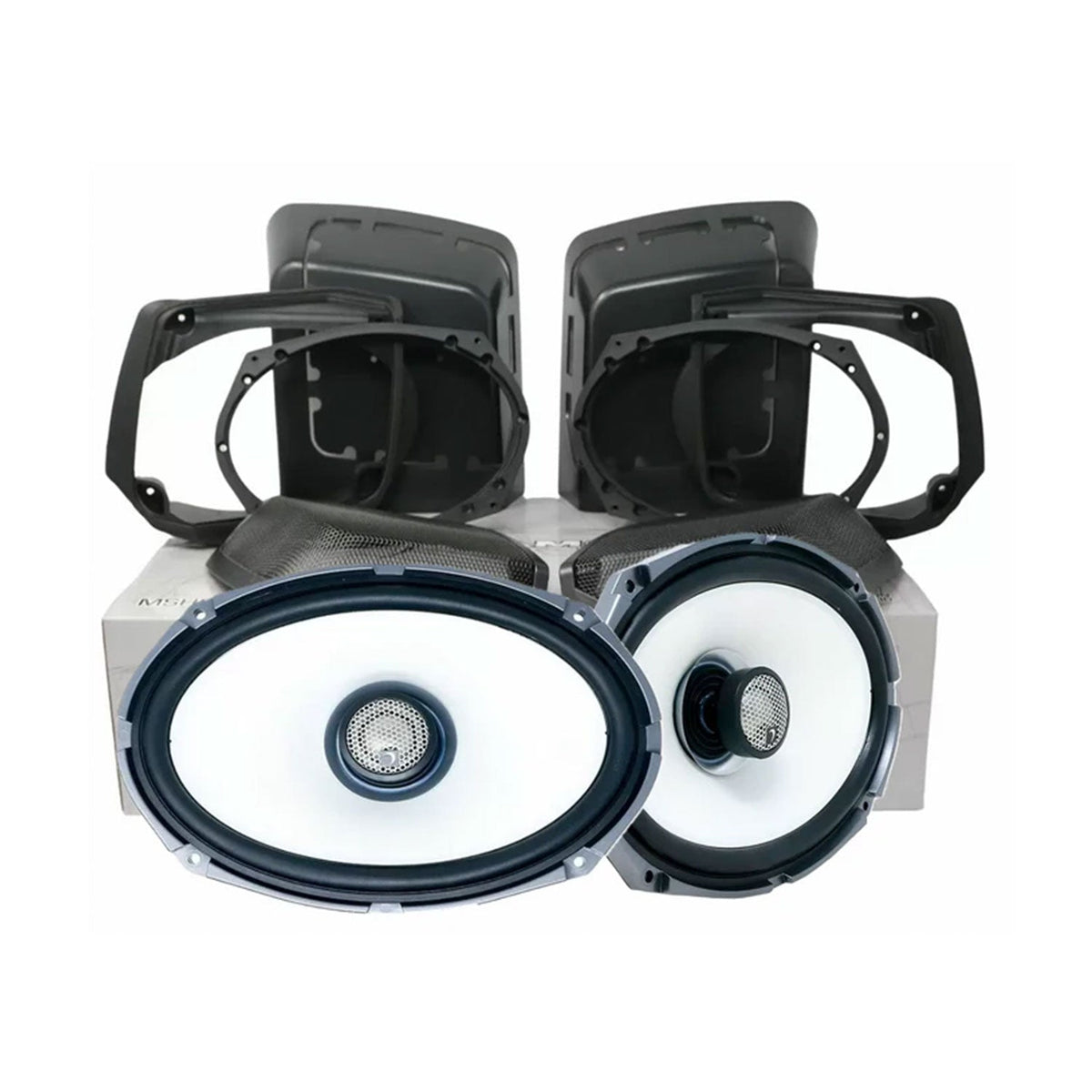 1998-2013 Harley Davidson Cut In Lid Kit with HXM69F2 Speakers (2 ohm ) - MSHXM692LK13