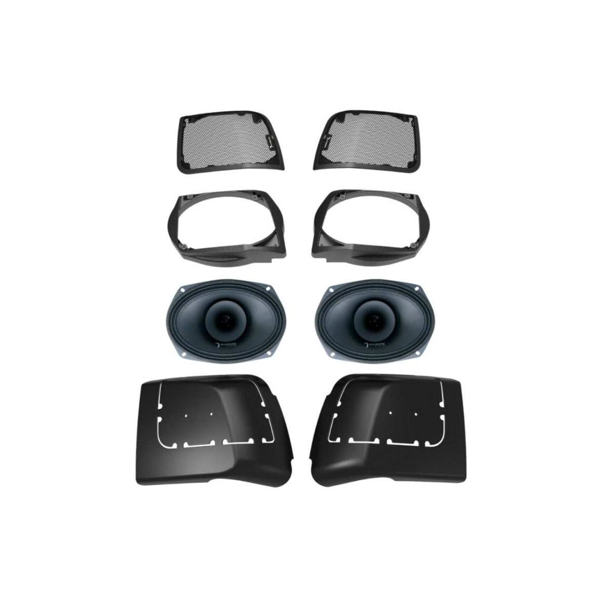 2014-2023 Harley Davidson Cut In Lid Kit with MP692 (2 ohm ) Speakers - MSMP692LK