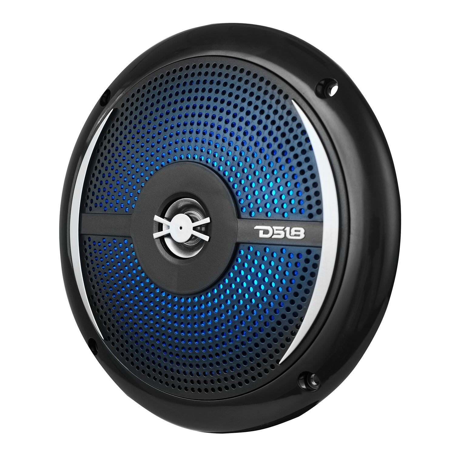 NXL 6.5" 2-Way Coaxial Marine Shallow Speaker With LED RGB Lights 25 Watts Rms 4-Ohm - DS18