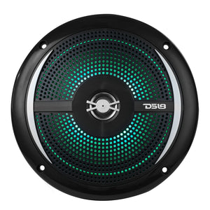 Marine and Powersports Headunit and 6.5" Marine Speaker Package (MRX1 and 2 X NXL-6SL/BK) - Black - DS18