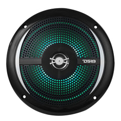 Marine and Powersports Headunit and 6.5" Marine Speaker Package (MRX1 and 2 X NXL-6SL/BK) - Black - DS18