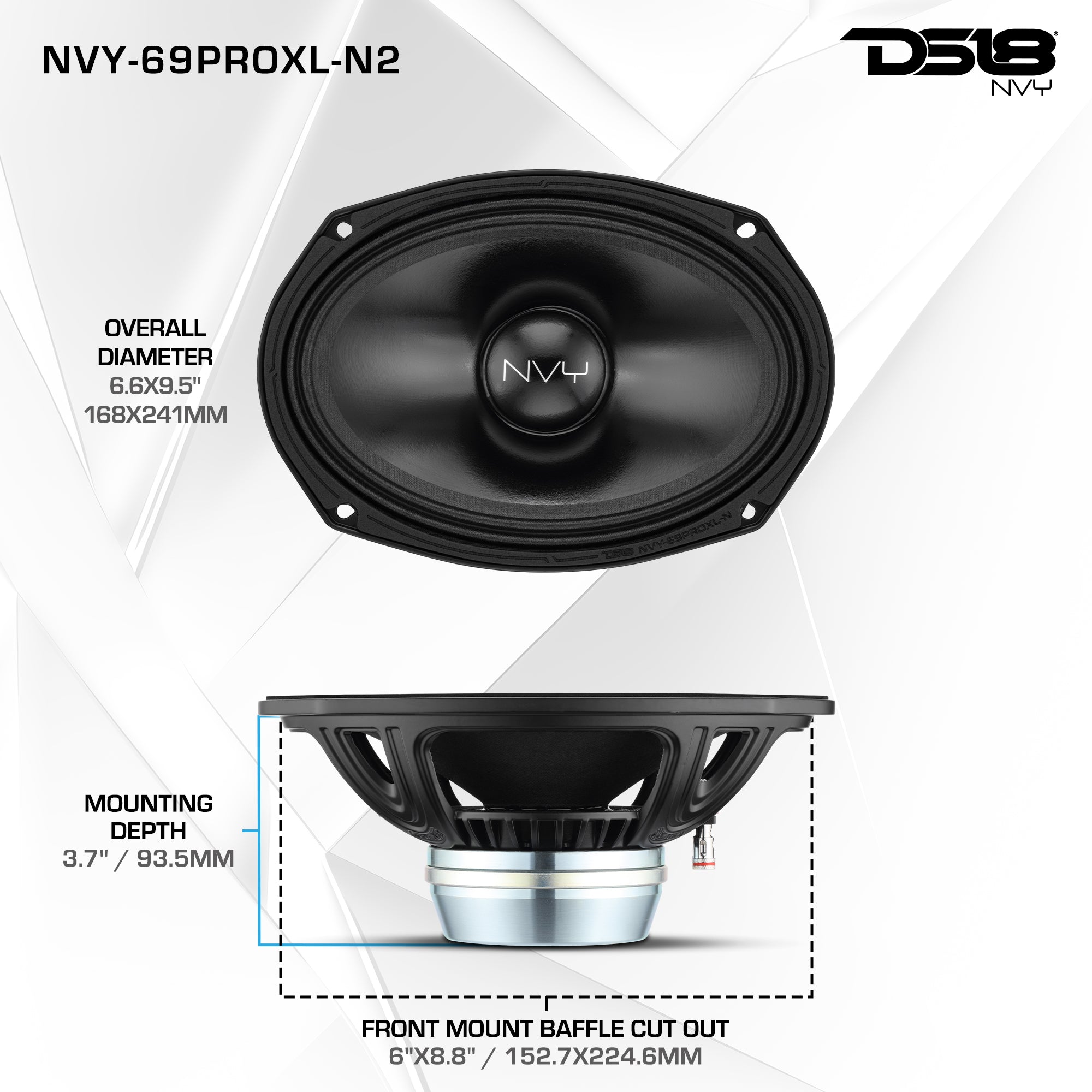 6x9” Neodymium Midrange Loudspeaker | 400-Ohm 2-Ohm - DS18