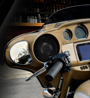 Harley-Davidson Street Glide 2014–2023 Front Stage Audio Upgrade Kit | 6.5" Slim Midrange Speakers + Bullet Tweeter NVY