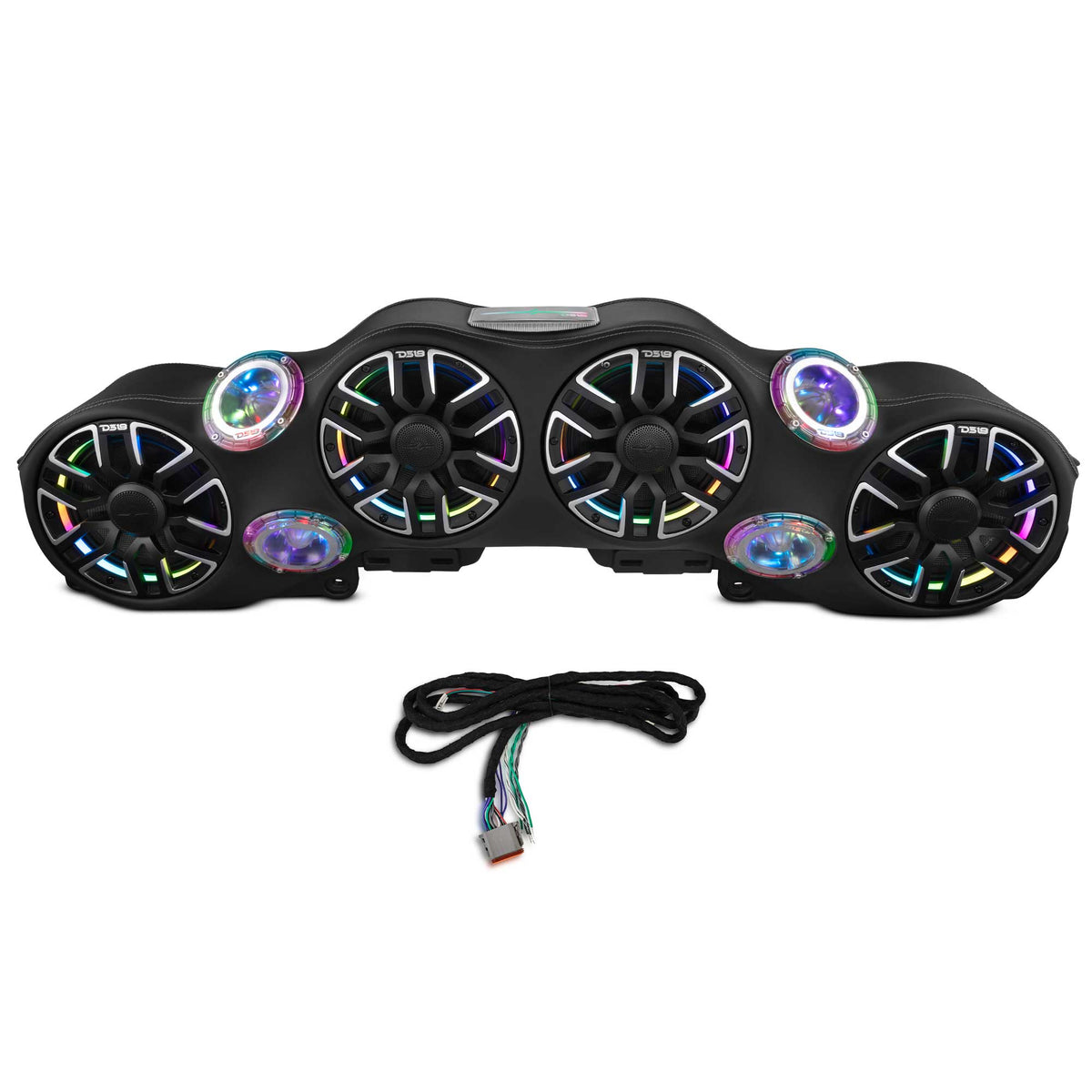Jeep JL/JLU/JT Loaded Sound Bar - 4x 8” NVY-M8 Speakers, 4x PRO-TW4LD Tweeters & LED Lighting - DS18