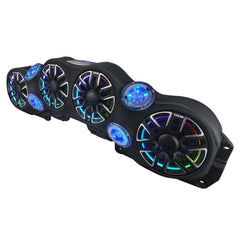 Jeep JL/JLU/JT Loaded Sound Bar - 4x 8” NVY-M8 Speakers, 4x PRO-TW4LD Tweeters & LED Lighting - DS18