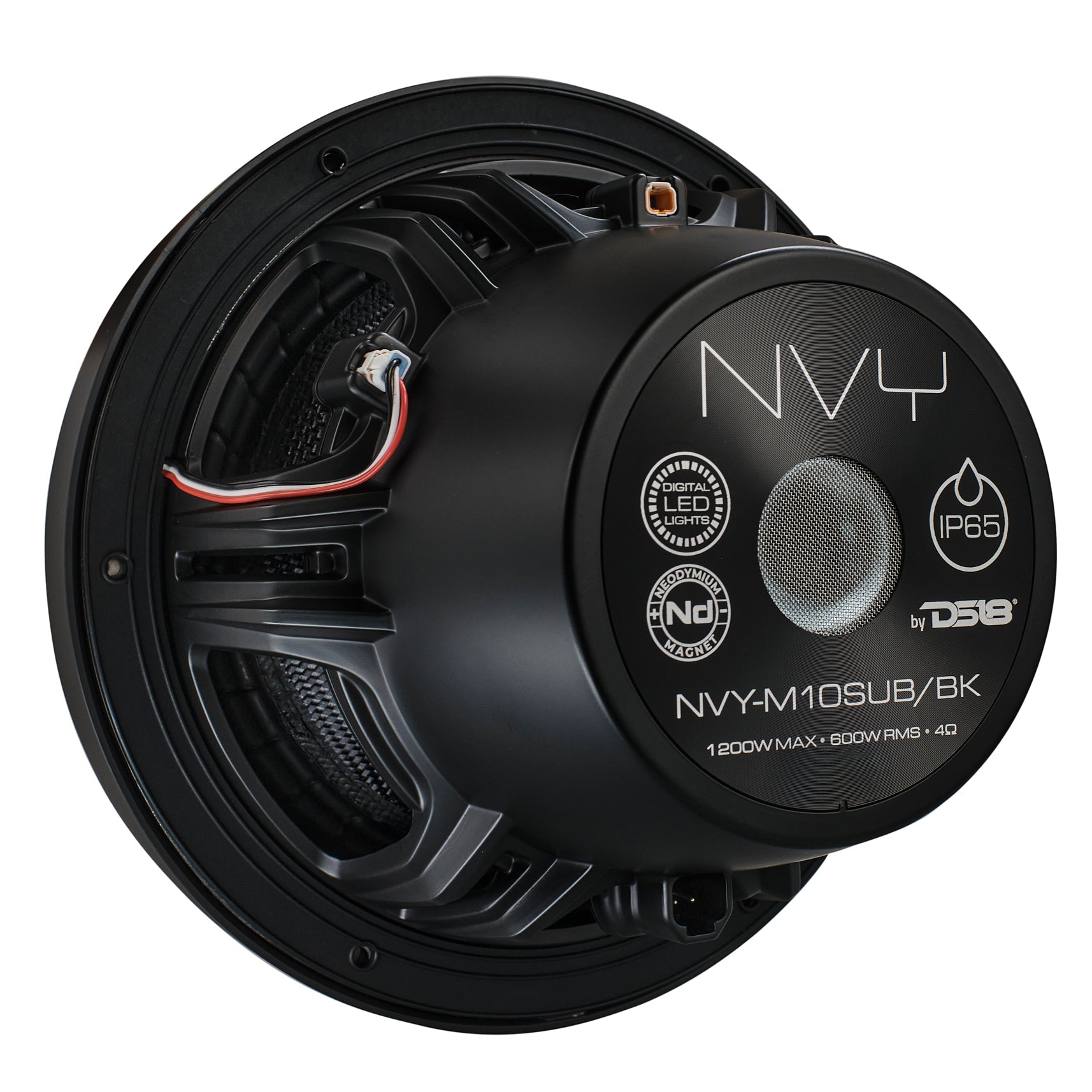 10” Neodymium Marine & Powersports Subwoofer With Carbon Fiber Cone | 600W RMS 4-Ohm - DS18