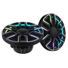 8” Marine Coaxial Speaker With Kevlar Cone, Bullet Tweeter, Neodymium Magnet, and Digital LED Lights | 200W RMS 4-Ohm - DS18