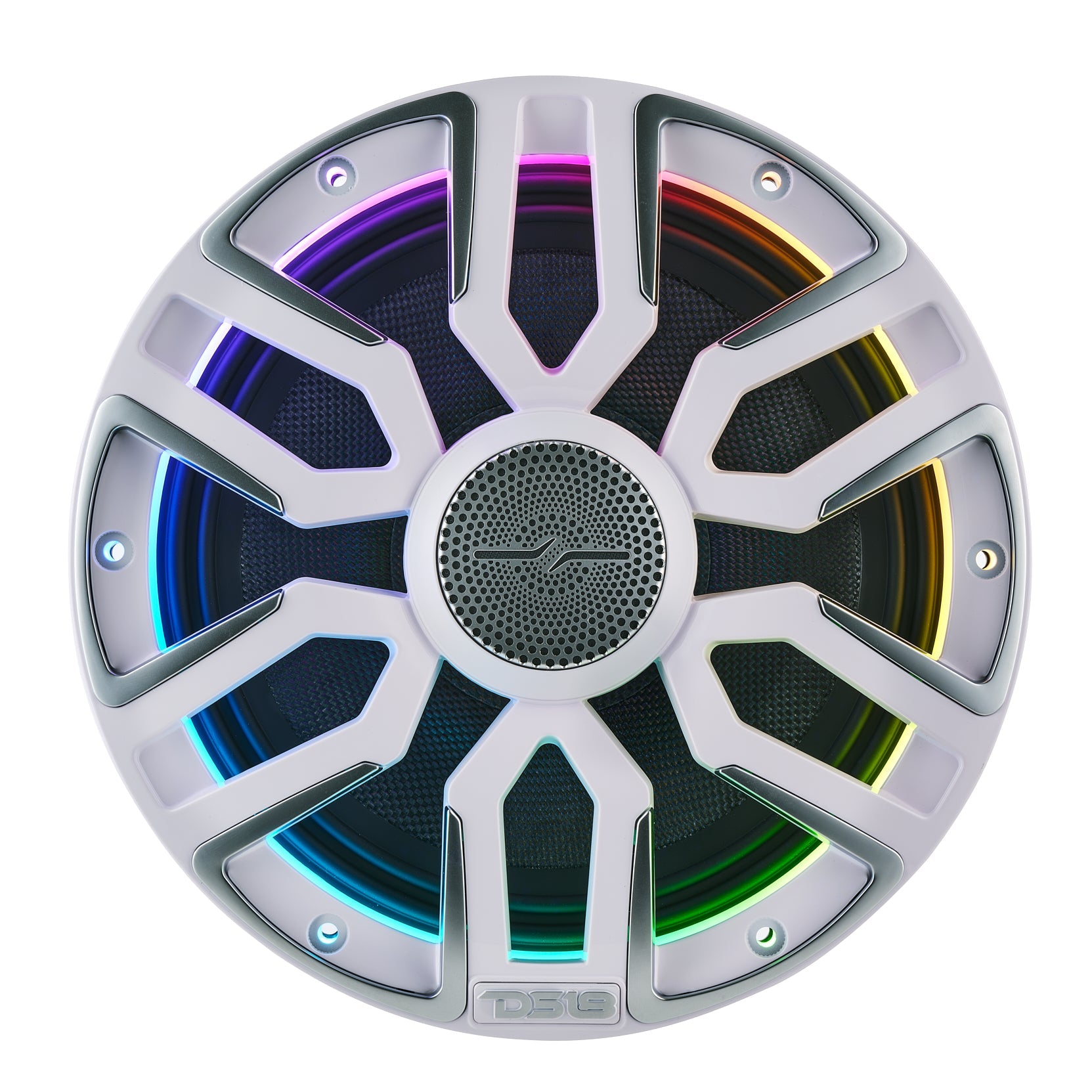 8” Marine Coaxial Speaker With Kevlar Cone, Bullet Tweeter, Neodymium Magnet, and Digital LED Lights | 200W RMS 4-Ohm - DS18
