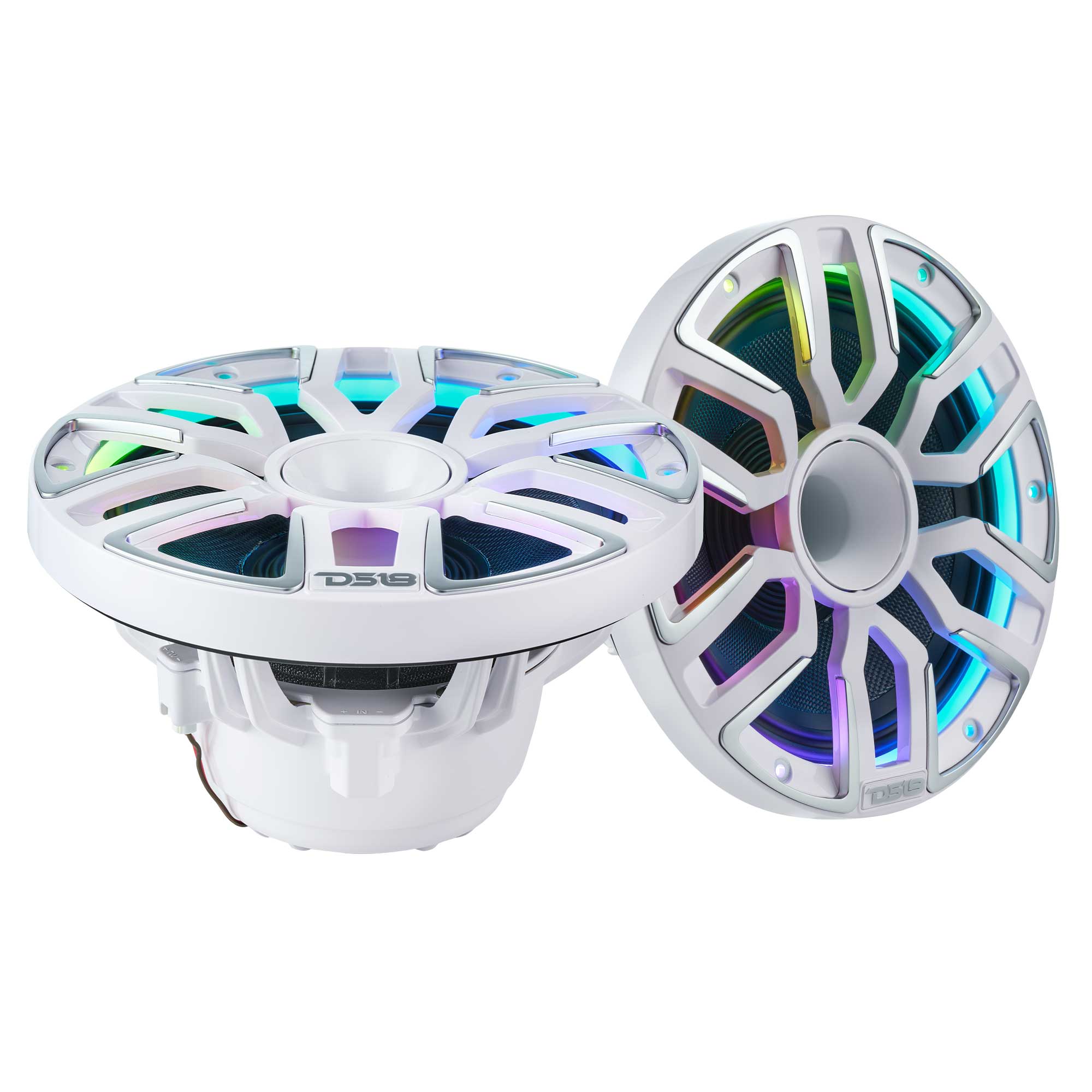8" Marine Grade Hybrid Coaxial Speaker With Neodymium Magnet, Kevlar Cone, and Compression Driver | 200W RMS 4-Ohm - DS18