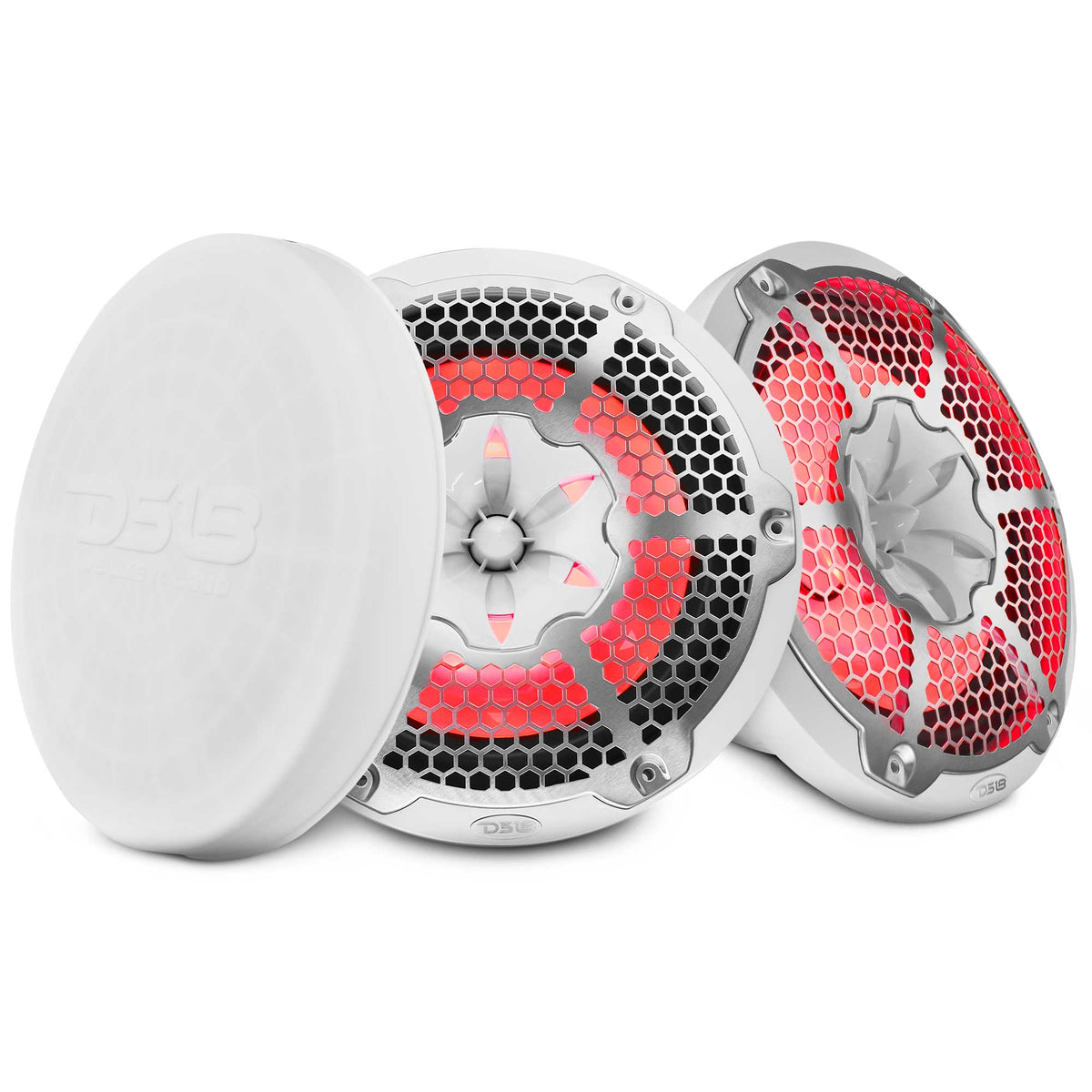 NXL 10" 2-Way Coaxial Marine Speaker with RGB LED Lights 200 Watts Rms 4-Ohm - DS18
