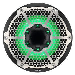 10” Marine 2-Way Hybrid Speaker with RGB LED, Compression Driver and Neodymium Magnet | 450W RMS 4-Ohm - DS18
