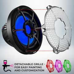 NXL 10" Marine Subwoofer with LED RGB Lights 300 Watts Rms SVC 4-Ohm - DS18
