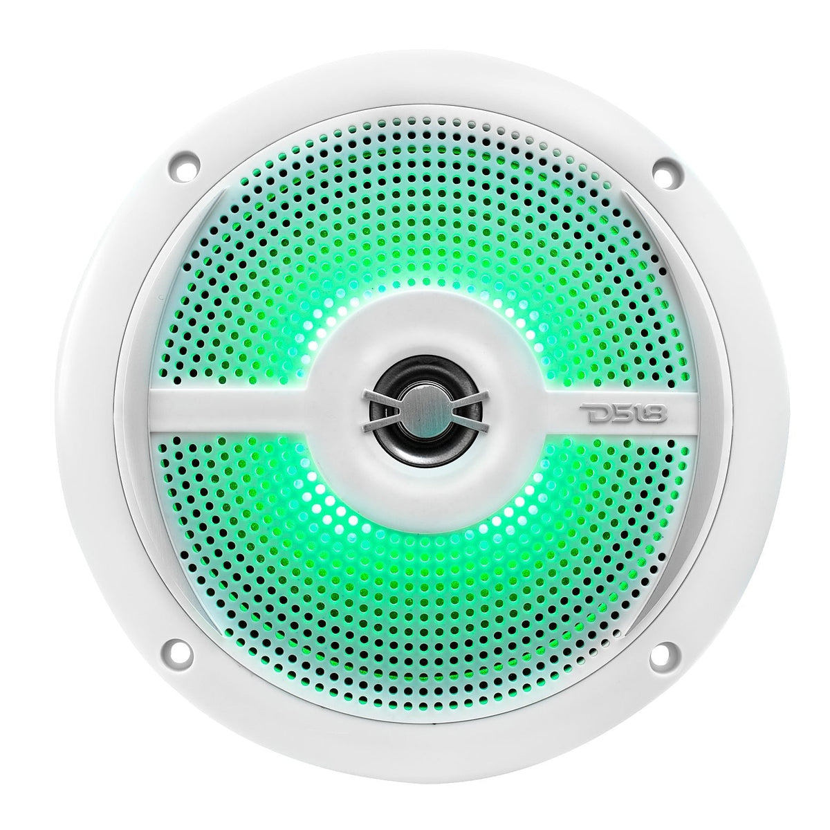 NXL 6.5" 2-Way Coaxial Marine Shallow Speaker With LED RGB Lights 25 Watts Rms 4-Ohm - DS18