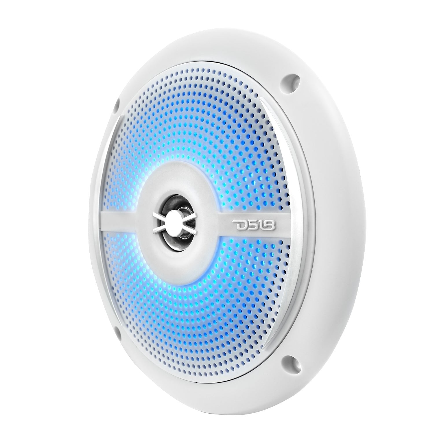NXL 6.5" 2-Way Coaxial Marine Shallow Speaker With LED RGB Lights 25 Watts Rms 4-Ohm - DS18