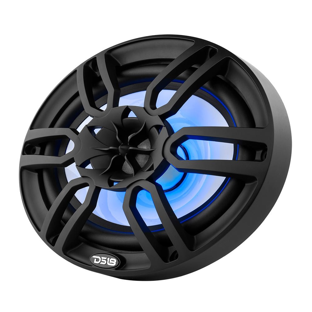 NXL 6x9" 2-Way Coaxial Marine Speaker with LED RGB Lights | 125W RMS 4-Ohm - DS18