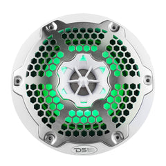NXL 6.5" 2-Way Coaxial Marine Speaker With LED RGB Lights 100 Watts Rms 4-Ohm - DS18