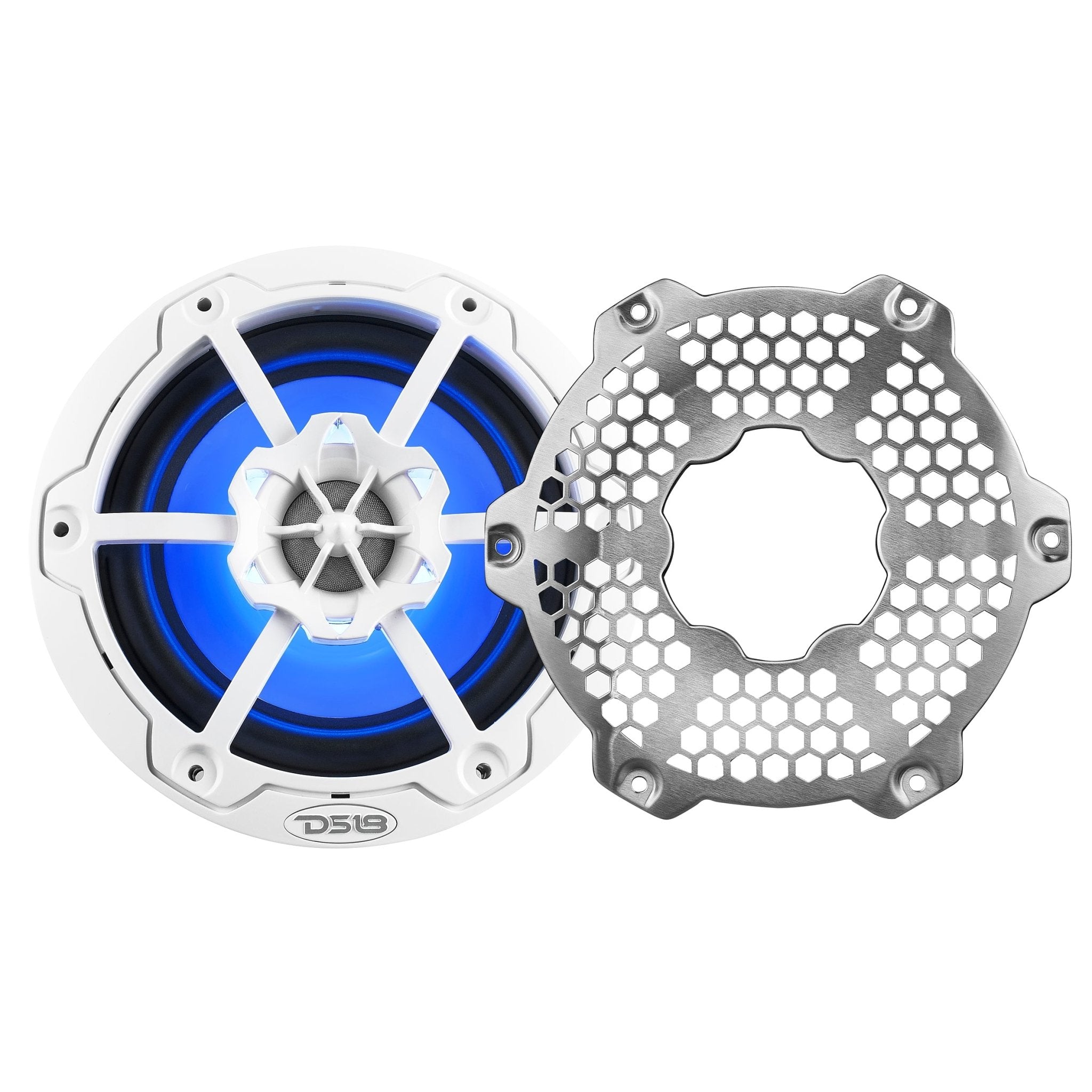 NXL 6.5" 2-Way Coaxial Marine Speaker With LED RGB Lights 100 Watts Rms 4-Ohm - DS18