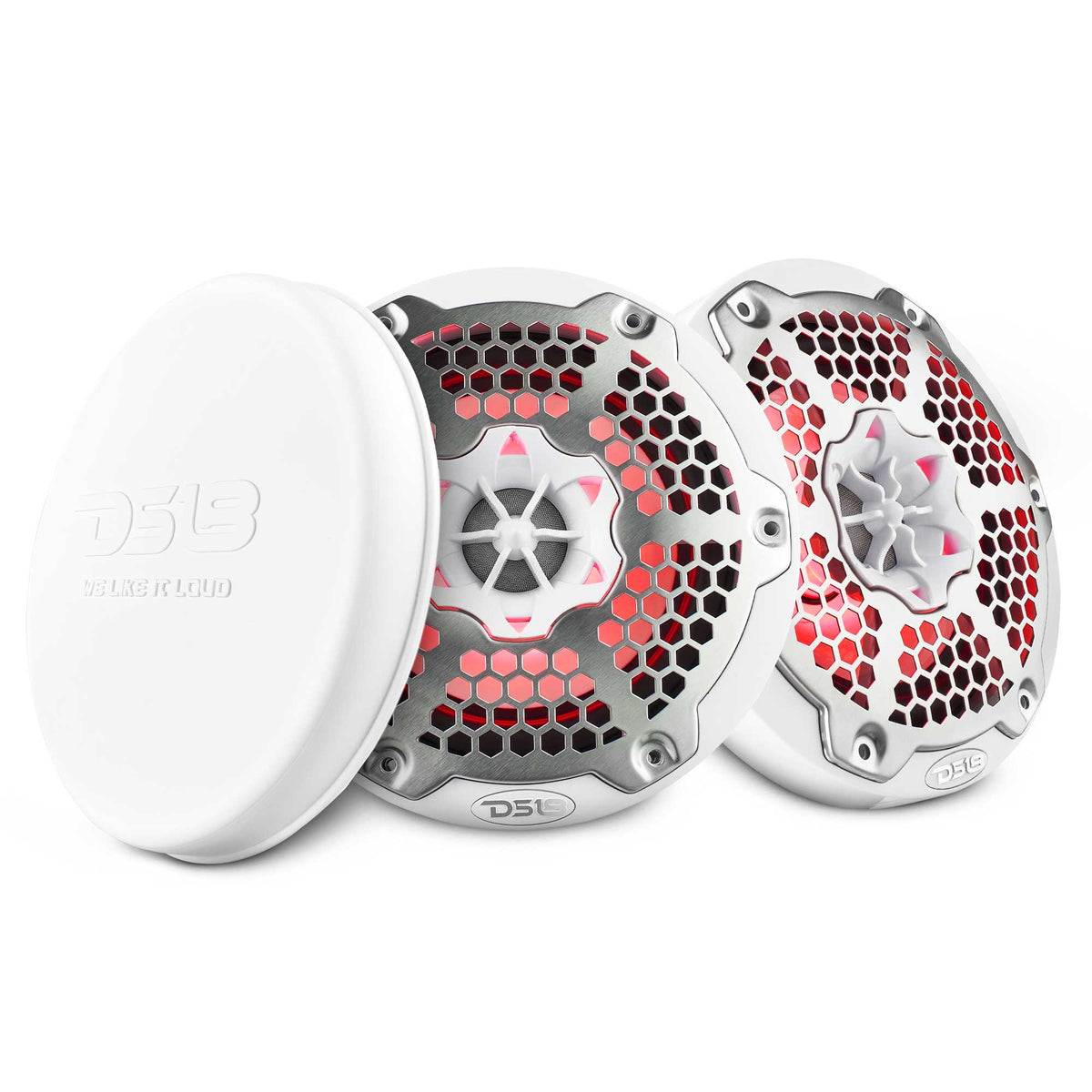 NXL 6.5" 2-Way Coaxial Marine Speaker With LED RGB Lights 100 Watts Rms 4-Ohm - DS18